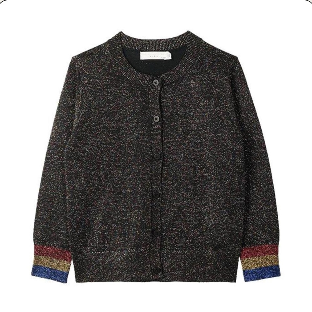 SOLD! EUC Stella McCartney metallic lurex knit cardigan striped trim S/M